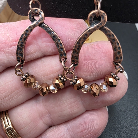Paparazzi Copper Jewelry Set with Rose Accents (1631) - Picture 2 of 5